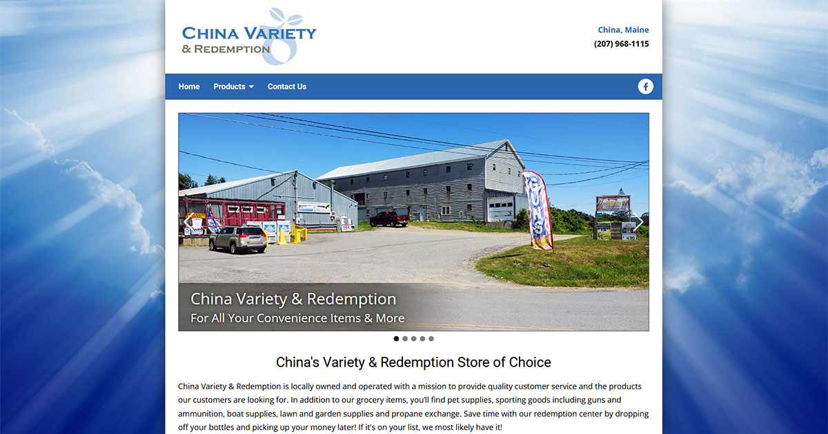 China Variety & Redemption, Maine Convenient Store, Redemption Center